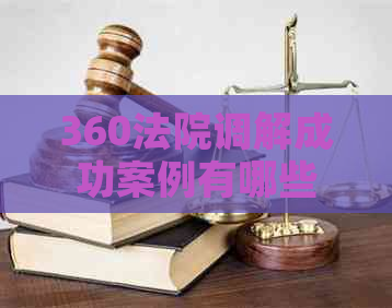 360法院调解成功案例有哪些