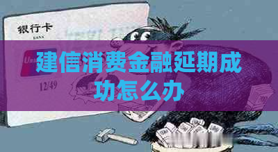 建信消费金融延期成功怎么办