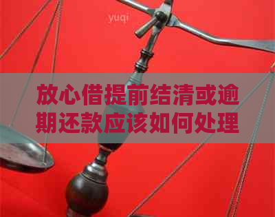 放心借提前结清或逾期还款应该如何处理