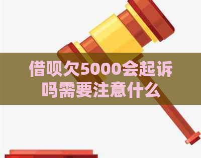 借呗欠5000会起诉吗需要注意什么