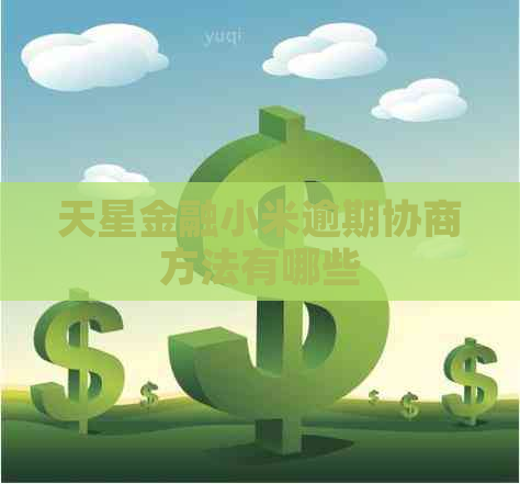 天星金融小米逾期协商方法有哪些