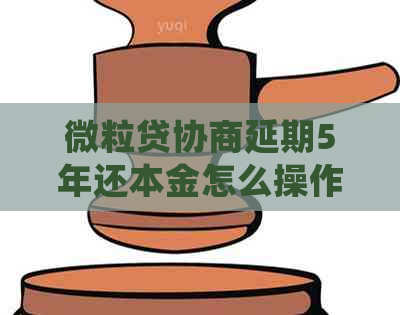 微粒贷协商延期5年还本金怎么操作