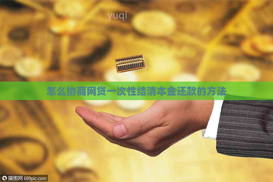 怎么协商网贷一次性结清本金还款的方法