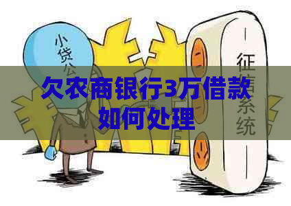 欠农商银行3万借款如何处理