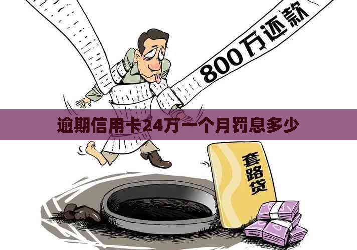 逾期信用卡24万一个月罚息多少