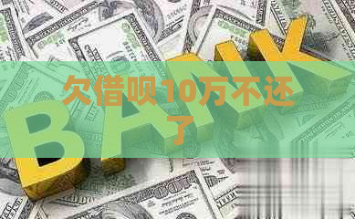 欠借呗10万不还了