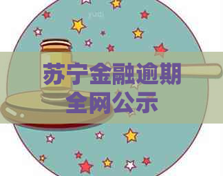 苏宁金融逾期全网公示