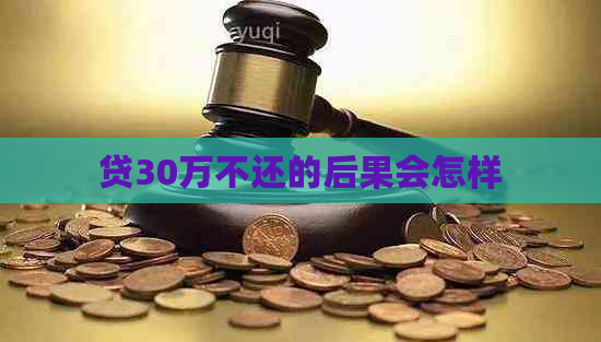 贷30万不还的后果会怎样