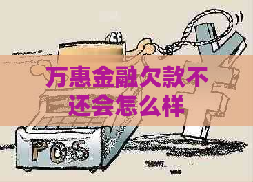 万惠金融欠款不还会怎么样