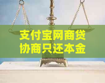 支付宝网商贷协商只还本金怎么办