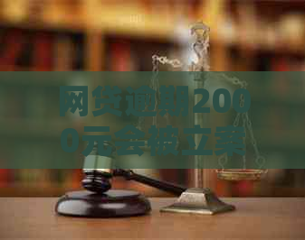 网贷逾期2000元会被立案吗