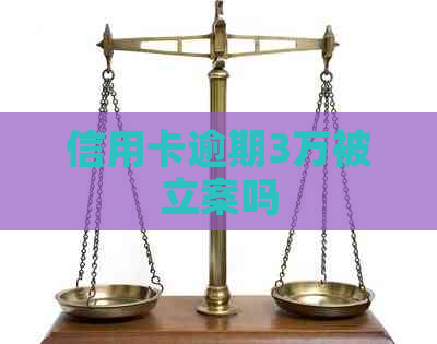 信用卡逾期3万被立案吗