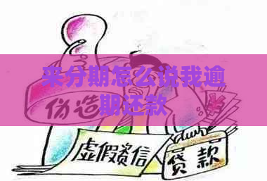 来分期怎么说我逾期还款