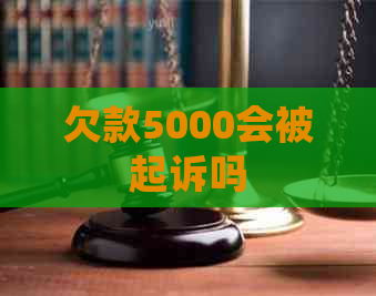 欠款5000会被起诉吗