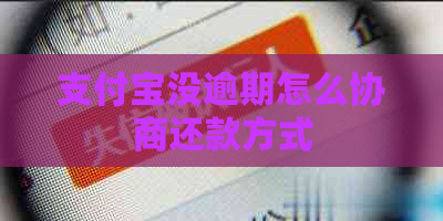 支付宝没逾期怎么协商还款方式