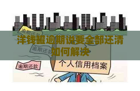 洋钱罐逾期说要全部还清如何解决