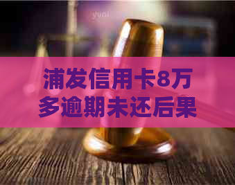 浦发信用卡8万多逾期未还后果严重吗