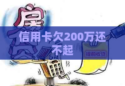 信用卡欠200万还不起