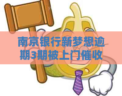 南京银行新梦想逾期3期被上门的处理方法