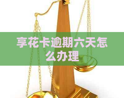 享花卡逾期六天怎么办理