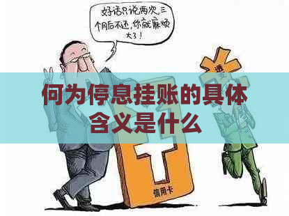 何为停息挂账的具体含义是什么