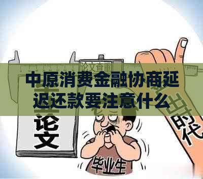 中原消费金融协商延迟还款要注意什么