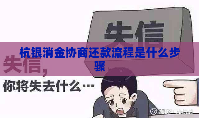 杭银消金协商还款流程是什么步骤