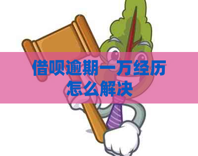 借呗逾期一万经历怎么解决