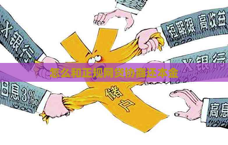 怎么和正规网贷协商还本金