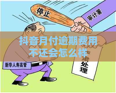 抖音月付逾期费用不还会怎么样