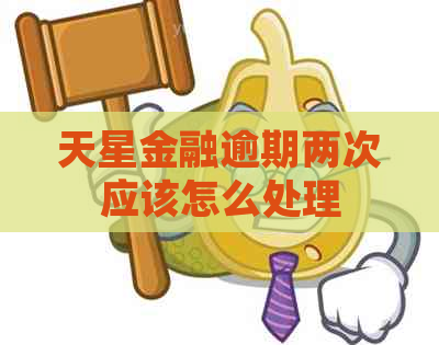 天星金融逾期两次应该怎么处理