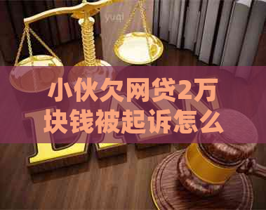 小伙欠网贷2万块钱被起诉怎么办