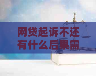 网贷起诉不还有什么后果需注意什么