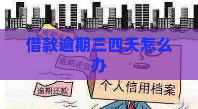 借款逾期三四天怎么办