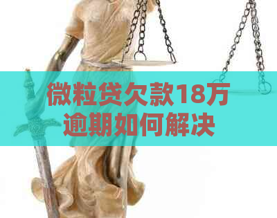 微粒贷欠款18万逾期如何解决