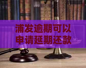 浦发逾期可以申请延期还款吗