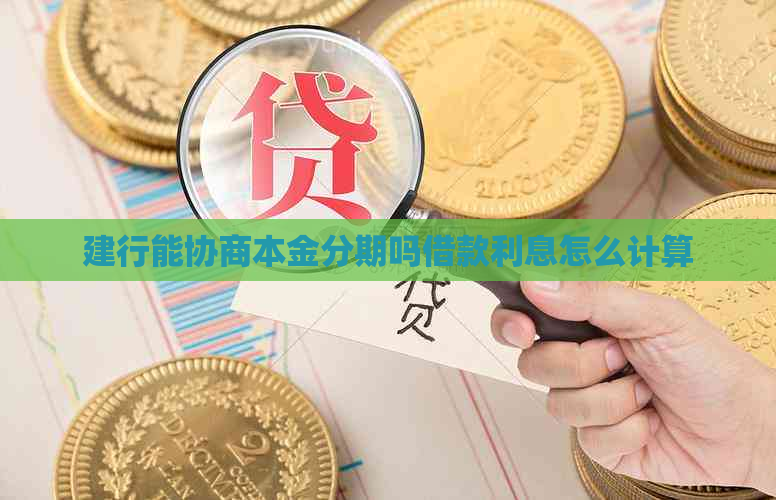 建行能协商本金分期吗借款利息怎么计算