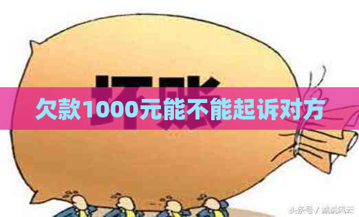 欠款1000元能不能起诉对方