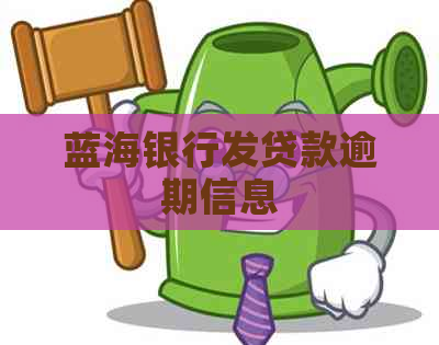 蓝海银行发贷款逾期信息