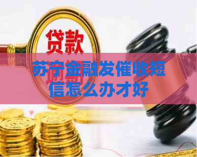 苏宁金融发短信怎么办才好