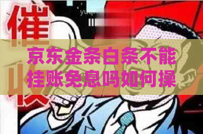 京东金条白条不能挂账免息吗如何操作