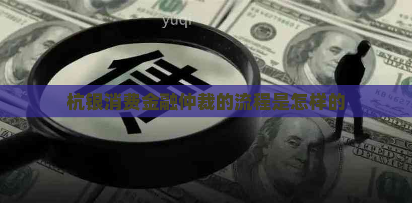 杭银消费金融仲裁的流程是怎样的