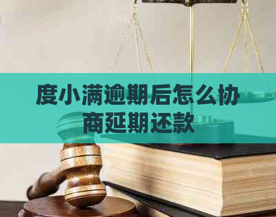 度小满逾期后怎么协商延期还款