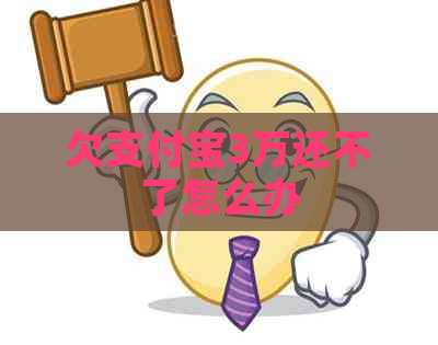 欠支付宝3万还不了怎么办