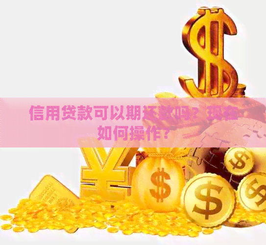 信用贷款可以期还款吗？现在如何操作？