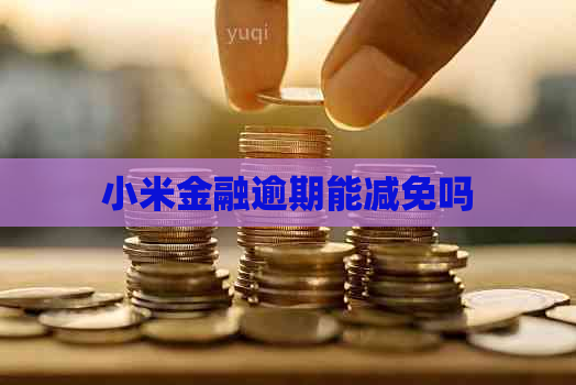 小米金融逾期能减免吗