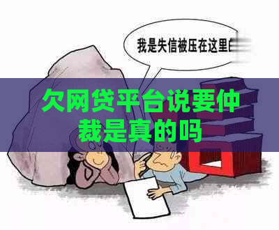 欠网贷平台说要仲裁是真的吗