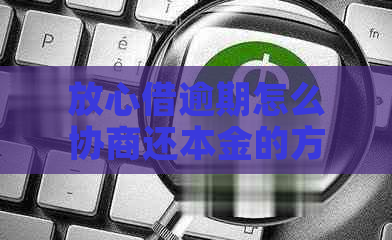 放心借逾期怎么协商还本金的方式