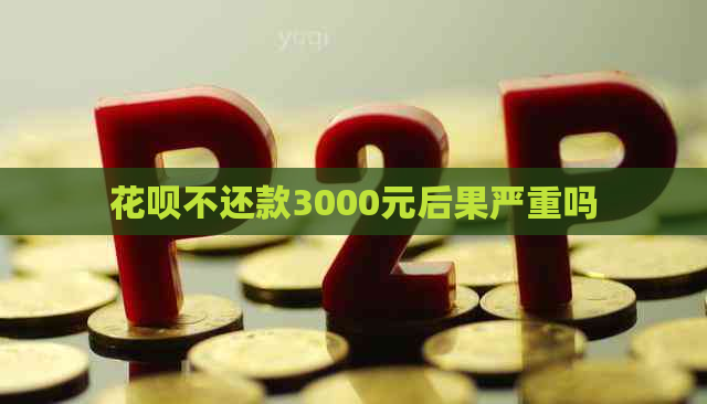 花呗不还款3000元后果严重吗