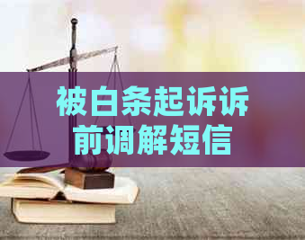 被白条起诉诉前调解短信